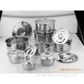 18pcs stainless steel stock pot / food container